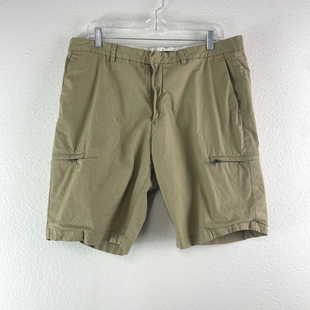 Theory Cargo Shorts Mens‎ 36 Khaki Astien S Bemison Stretch Cotton Tan Preppy